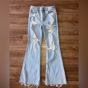 American eagle ripped flare Jeans